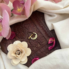 Vriksham Chand Bali Style Press Naths/Nose Pin-Red-G20735