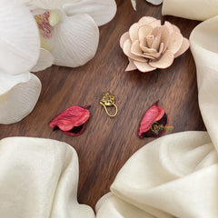 Vriksham Elegant AD Stone Nath/Nose pin-White-G17349