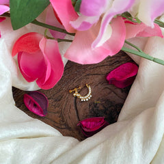 Designer White AD Stone Nath / Nose pin-G13924