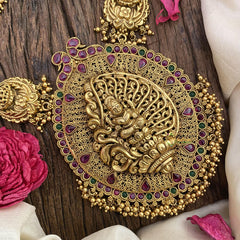 Premium temple Lakshmi Haram -Ghungroo-G5355