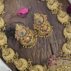 Premium temple Lakshmi Haram -Ghungroo-G5355