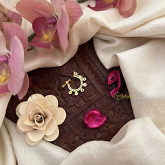 Vriksham Peacock & Dot Style Press Naths/Nose Pin-Red-G20701