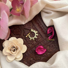 Vriksham Peacock & Dot Style Press Naths/Nose Pin-White Red & Green-G20700