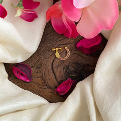 Designer Red AD Stone Nath / Nose pin-G13920