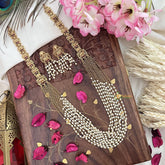 Vriksham 9 Layered White Pearl Beaded Lakshmi Mala-G18108