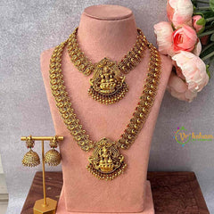 Vriksham Divine Mahalakshmi Nakshi Temple Bridal Set-Gold Bead-G22011
