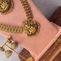 Vriksham Divine Mahalakshmi Nakshi Temple Bridal Set-Gold Bead-G22011