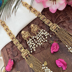 Vriksham 9 Layered White Pearl Beaded Lakshmi Mala-G18108