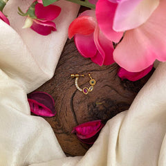 Red Green AD Stone Nath / Nose pin-G13994