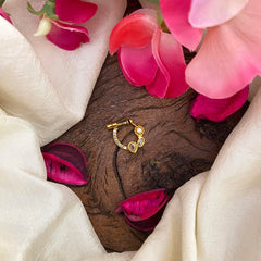 White AD Stone Nath / Nose pin-G13991