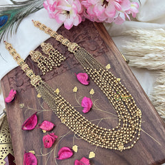 Vriksham 9 Layered Golden Pearl Beaded Lakshmi Mala-G18109