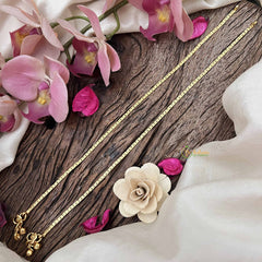 Vriksham Unique Gold Look Alike Square Block Style Anklets-G20678