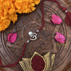 Vriksham Rakshabandhan Sliver Om Pendant Rakhi-RB215