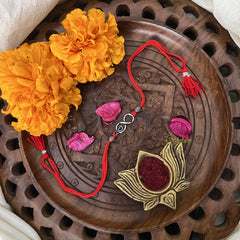 Vriksham Rakshabandhan Sliver Plated Infinity Style Rakhi-RB203