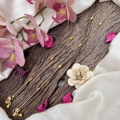 Vriksham Elegant Ball Gold Look Alike Anklets-G20682