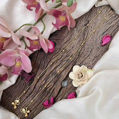 Vriksham Premium Doted Gold Look Alike Anklets-G20683