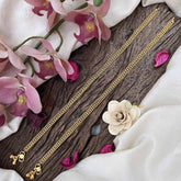 Vriksham Brood Dot Line Gold Look Alike Anklets-G20684