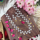 Vriksham AD Stone Floral Silver Long Neckpiece-G18116