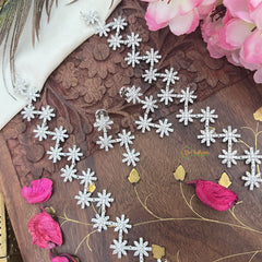 Vriksham AD Stone Floral Silver Long Neckpiece-G18116