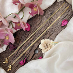 Vriksham Unique zigzag Wave Line Gold Look Alike Anklets-G20685