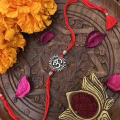 Vriksham Rakshabandhan Sliver Plated Om Chakra Rakhi-RB204