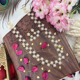 Vriksham AD Stone Floral Golden Long Neckpiece-G18117