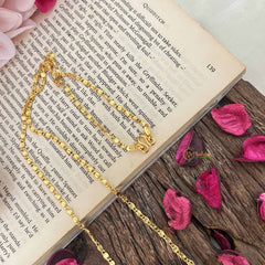 Vriksham Slim Gold Finish Designer Daily Wear Chain-G20035
