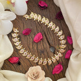 Vriksham Elegant AD Stone Maanga Short Neckpiece-Red-G17113