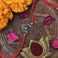 Vriksham Rakshabandhan Sliver Plated Shiva Linga Rakhi-RB180