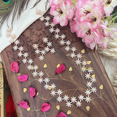 Vriksham AD Stone Floral Rose Gold Long Neckpiece-G18118