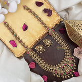 Vriksham Gold Look Alike Lakshmi With Maanga Style Long Neckpiece-Gold Bead-G17859