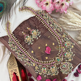 Vriksham Exquisite Nita Ambani Style Long Guttapusalu Neckpiece-Rice Pearls-G18114