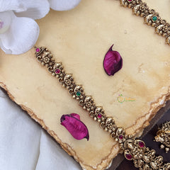 Vriksham Gold Look Alike Lakshmi With Maanga Style Long Neckpiece-Gold Bead-G17859