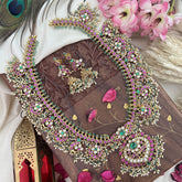 Vriksham Elegant Long Guttapusalu Neckpiece-Rice Pearls-G18115