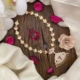 Vriksham AD Stone Pendant Short Neckpiece-Red Green-G17112