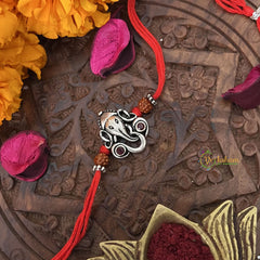 Vriksham Rakshabandhan Sliver Plated Traditional Swastik Rakhi -RB202