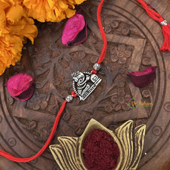 Vriksham Rakshabandhan Sliver Plated Elephant Design Rakhi-RB182