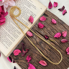 Vriksham Bold Gold-Plated Square Premium Statement Daily Wear Chain-G20051