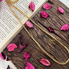 Vriksham Bold Gold-Plated Square Premium Statement Daily Wear Chain-G20051