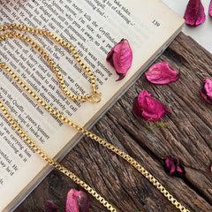 Vriksham Bold Gold-Plated Square Premium Statement Daily Wear Chain-G20051