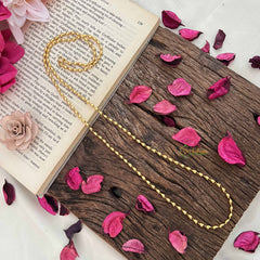 Vriksham Gold Plated Rice Bead Daily Wear Chain-G20042