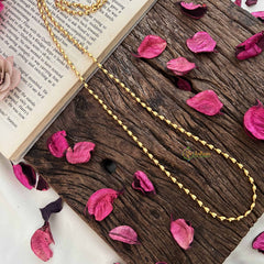 Vriksham Gold Plated Rice Bead Daily Wear Chain-G20042