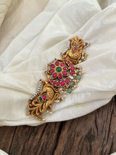 Premium Jadau Kundan High Neck Choker -Pastel Green Bead-J1821