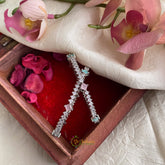 Elegant Sliver Tone AD Stone Bangle Set - G11737