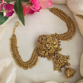 Traditional Mayil Lakshmi Jada Billai with Pearl Maatil-G13948