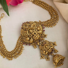 Traditional Mayil Lakshmi Jada Billai with Pearl Maatil-G13948