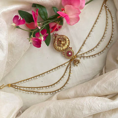 Precious One Stan Peacock Jada Billai with Pearl Maatil-Red-G13949