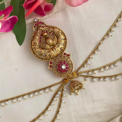 Precious One Stan Peacock Jada Billai with Pearl Maatil-Red-G13949