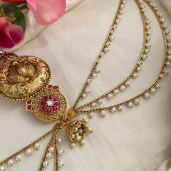 Precious One Stan Peacock Jada Billai with Pearl Maatil-Red-G13949