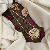 Vriksham Antique AD Stone Pendant Pearl Mala-White-G17134